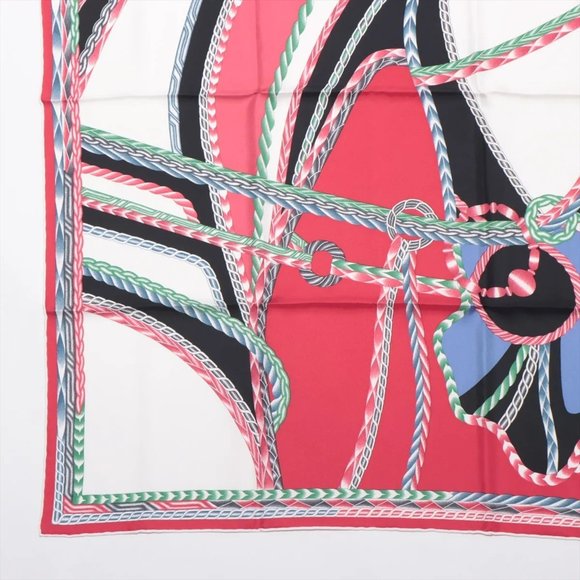 HERMES Red Scarf - Picture 5 of 6